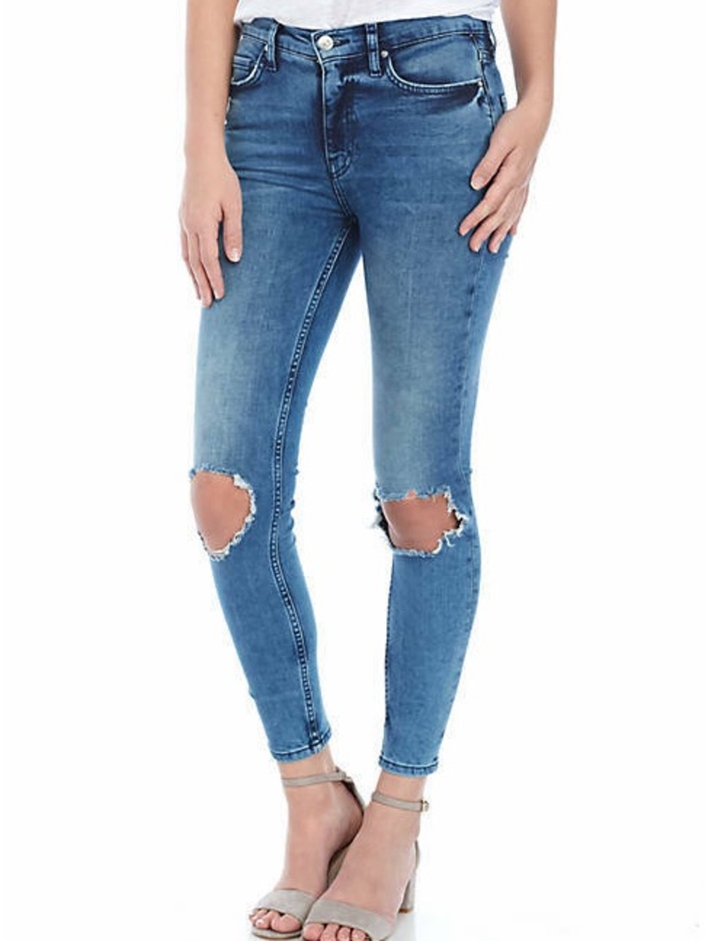 Free People Busted Knee Skinny Jeans